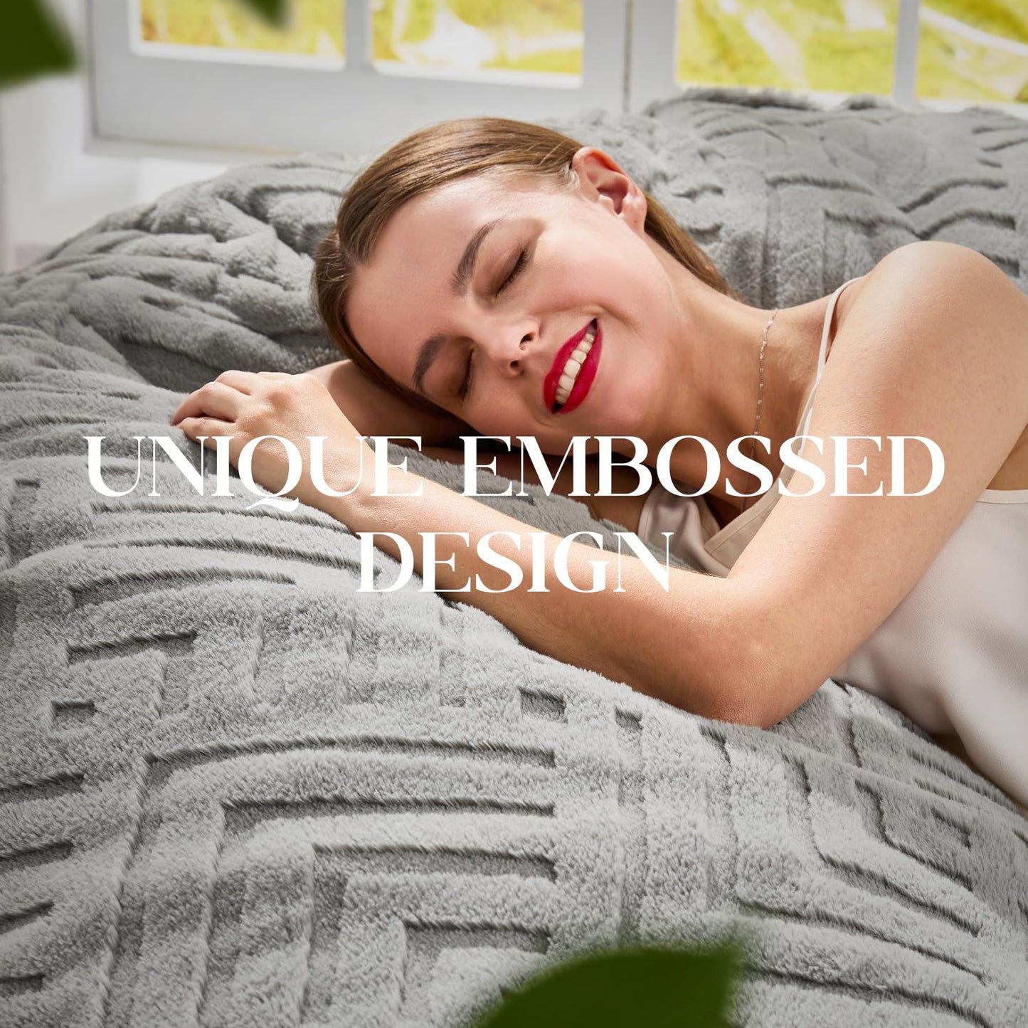 Hobestluk Bean Bag Chairs Adults Beanbag Chair with Filler Large Bean Bags with Fluffy Embossed Cover, Giant Bean Bag Chairs for Adults (Grey, 5FT - 50” x 50” x 24”)