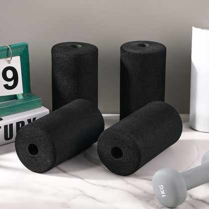 Deekin 4 Pcs Foam Foot Pad Rollers Buffer Tube Cover for Exercise Machine Home Gym Equipment Replacement Pads for Leg Extension Weight Bench Inversion Table(0.87 x 2.56 x 4.53 Inches)