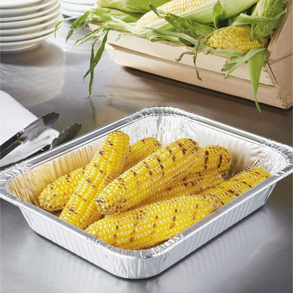Large Disposable Aluminium Foil Trays Containers For Baking Roasting Broiling Cooking Food Storage & More Gastronorm Half Size Pans 32 x 26 cm Pack Of 10