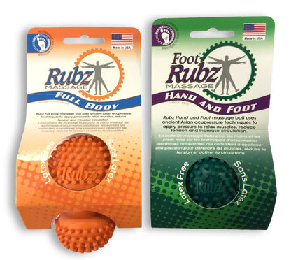 Due North Foot Rubz Hand & Back Massage Ball - Relieve Pain from Plantar Fasciitis, Tight Muscles & Sore Feet - Massage Tool
