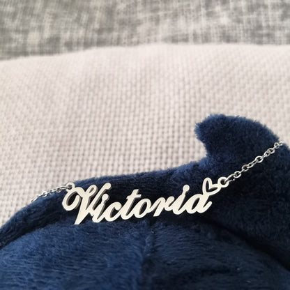 A168A Juan Custom Name Necklace Customized Personalized Plated Name Necklace for Mother Daughter Christmas New Year Silver