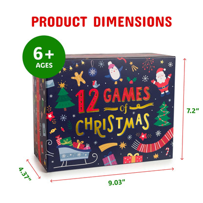 Gutter Games 12 Games of Christmas - Family Game Night Pack for Kids and Teens - Hilarious Christmas Party Games for Adults and Family Party - Complete Entertainment Package - Multicolor