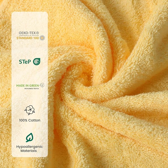 SEMAXE 12-Piece Family Bathroom Towel Set