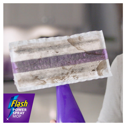 Flash Power Spray Mop Absorbing Pad Refills, Flash Mop Refill Pads, White, 64 Wipes (16x4), Flash Power Mop