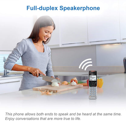 VTech VS112-4 Bluetooth 4 Handset Cordless Phone for Home with Answering Machine, Call Blocking, Caller ID, Intercom and Connect to Cell