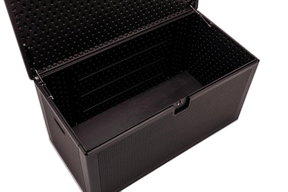 BTExpert Set of 2, 150 Gallon Extra Large Deck Box Outdoor Storage Container for Patio Furniture Cushions Garden Tools Pool Supplies Sports Equipment Waterproof Lockable Steel Rod Metal insert