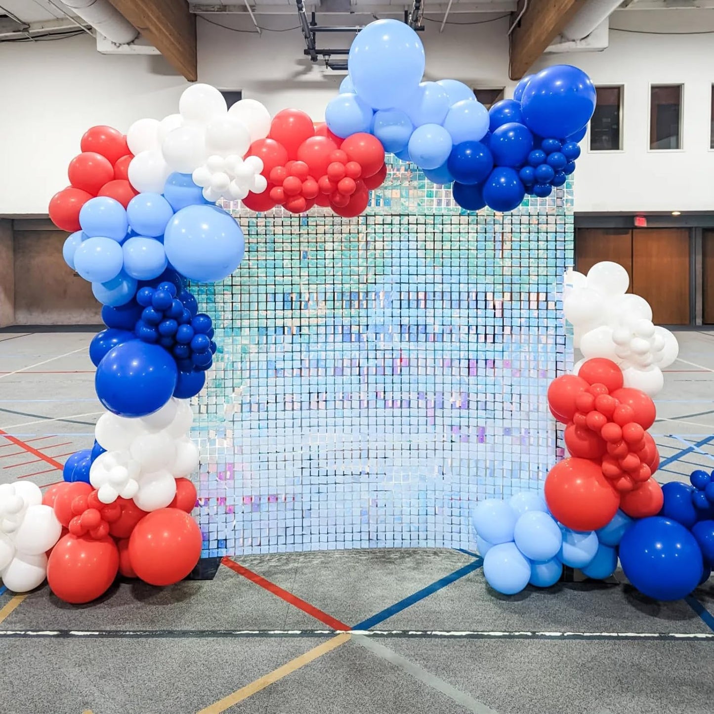Red White Blue Balloon Arch Kit, 4th of July Independence Royal Blue Red White Latex Helium Balloon Garland for Patriotic Baseball Nautical Birthday Baby Shower Graduation Party Decorations