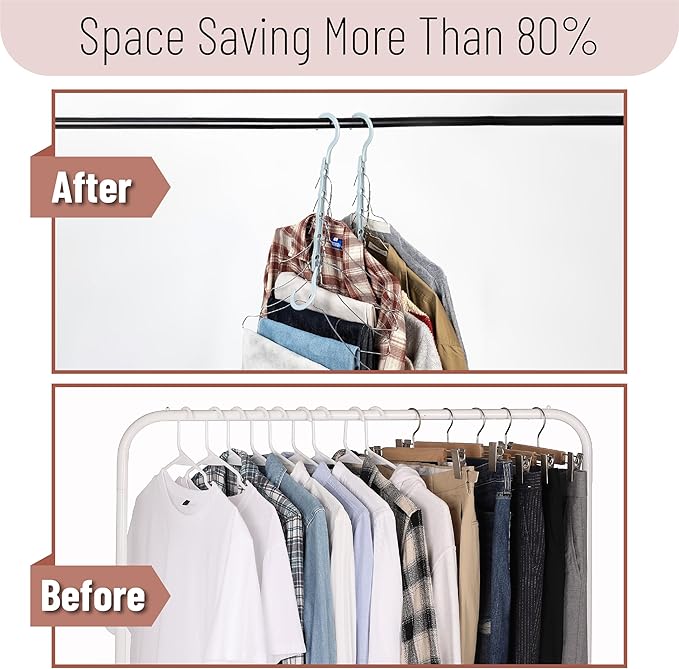 Mr. Pen- Space Saving Hangers for Clothes, Pastel Colors, Plastic Multi Clothes