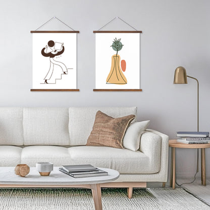 HEART ART Magnetic Poster Hanger Frame,18x24,18x20,18x12 Poster Frame Wood Wooden Magnet Hanging Kit for Walls Map Canvas Artwork (Teak Wood,2 PACK)