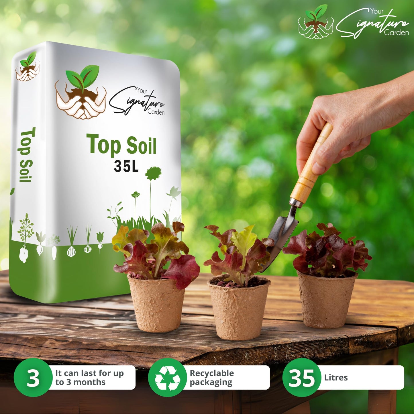 Laeto Top Soil 35L – Top Soil for Garden & Landscaping – Premium Garden Soil for Plants, Lawns & Flowers – Rich Organic Soil for Healthy Growth 35 Litres