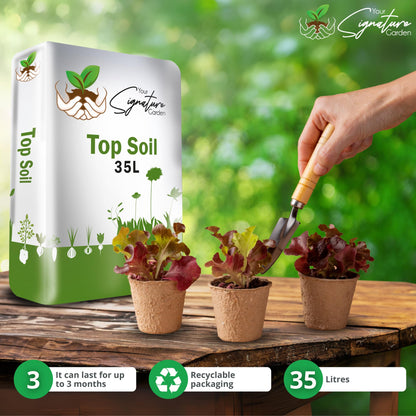 Laeto Top Soil 35L – Top Soil for Garden & Landscaping – Premium Garden Soil for Plants, Lawns & Flowers – Rich Organic Soil for Healthy Growth 35 Litres