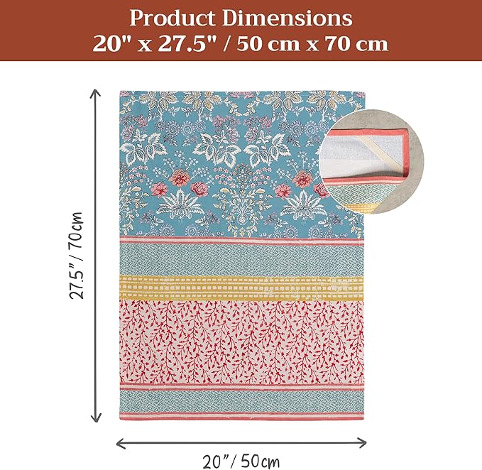 Maison d' Hermine Kitchen Towels Set of 3 100% Cotton 27.50" x 20" Reusable