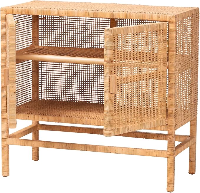 Bali & pari Vivan Natural Rattan Storage Cabinet
