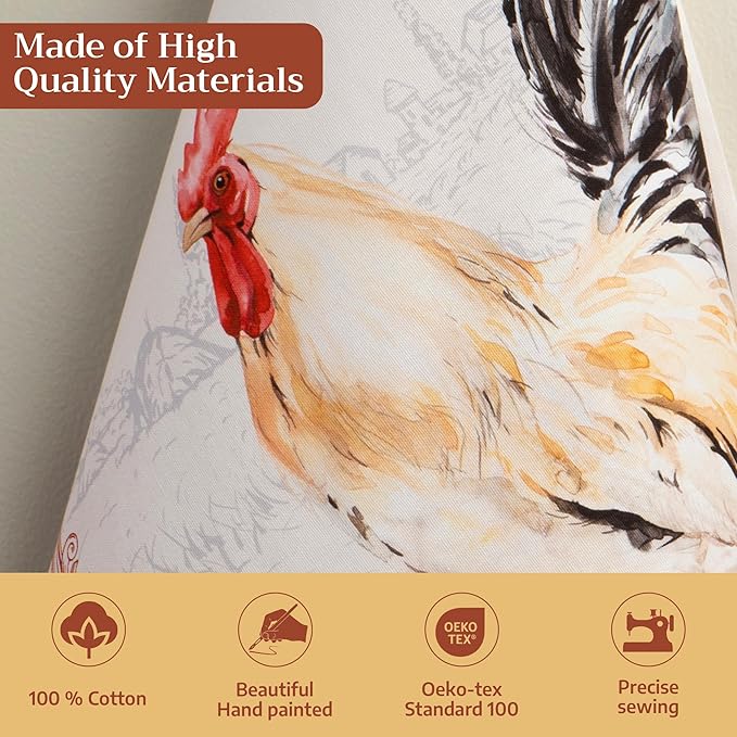 100% Cotton Kitchen Towel Campagne Maison d' Hermine Set of 2 Super Soft Highly