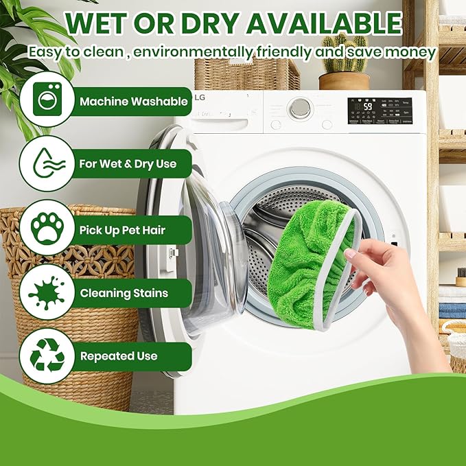 6 Pack Reusable Microfiber Mop Pads