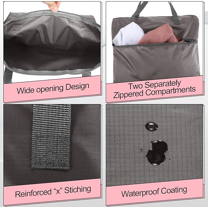2 Pcs Travel Laundry Bags Waterproof