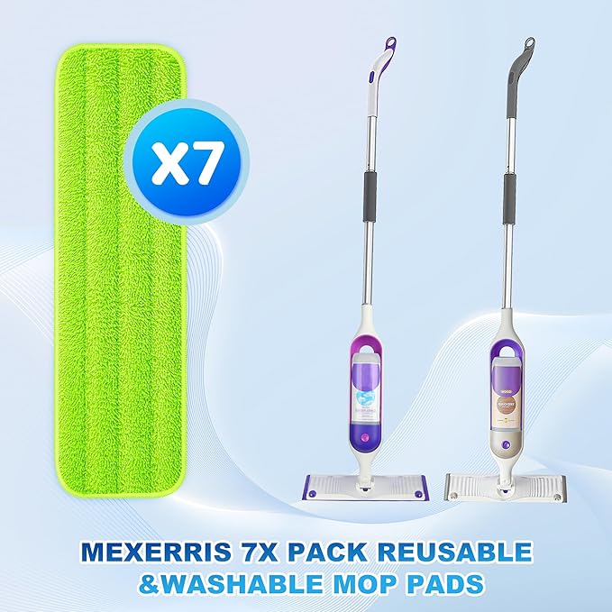 7 Count Reusable Microfiber Mop Pads