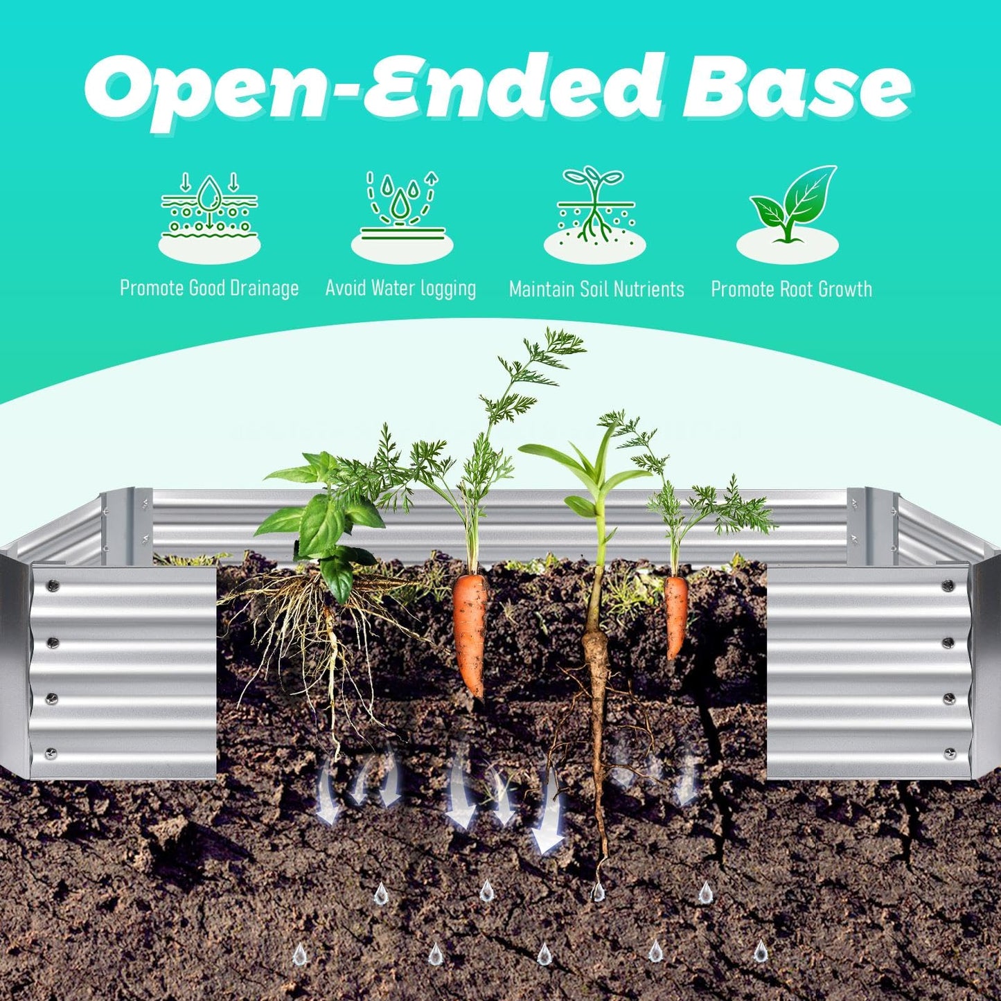 Portable Raised Garden Bed with Mini Greenhouse, 6 x 3 x 1 FT Galvanized Metal Planter Box with 2 Roll-up Zipper Windows PE Cover for Ventilation, Small Greenhouse for Outside Flower Herb Garden