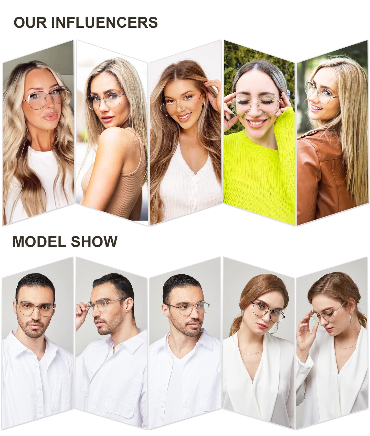 SOJOS Oversized Aviator Blue Light Blocking Glasses for Women Men, Metal Frame Clear Lens Eyeglasses SJ5098, Gold Frame/Anti-Blue Light Lens