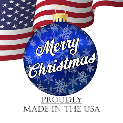 Rogue River Tactical Merry Christmas Classic Yard Sign Home Decor Lawn Decoration With Stakes, Blue Ornament