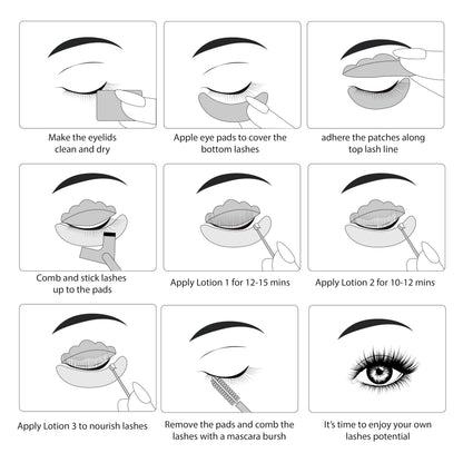 Luxe Cosmetics - Lash Lift Kit - Complete Set for Eyelash Lifting - New Pro Version - Easy to Apply and Long Lasting Finish - Professional Results up to 8 Weeks from Home- Includes 3 Applications