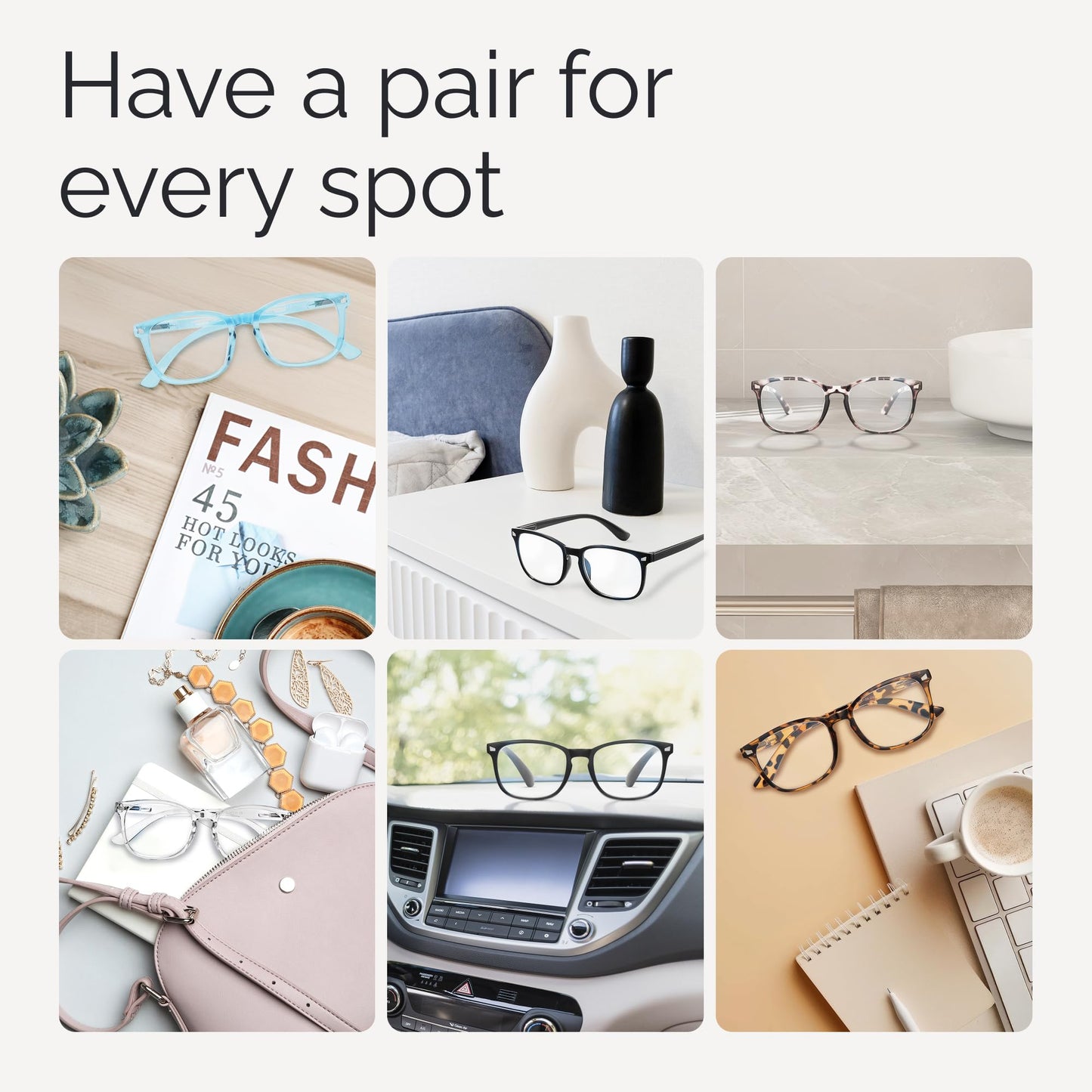 CCVOO Reading Glasses for Women/Men, Eyeglasses, Blue Light Readers for Women/Men, Computer Eye Glasses, Cheaters