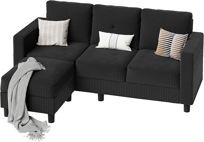 SUNLEI Convertible Sectional Couch Sofa