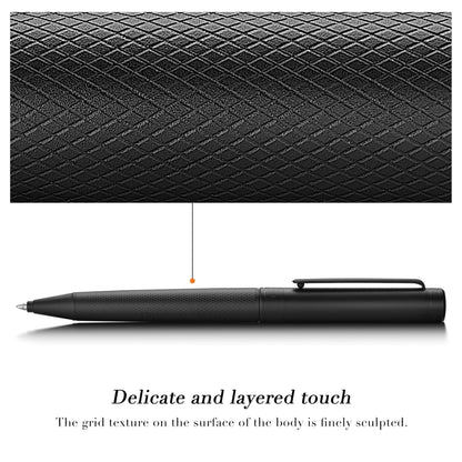 MCNTEIK Matte Black Forest Gel Pen, Exquisite Surface Texture Design, Black Ink Refill, Fancy Gift Set for Men & Women, Retractable, Business Signature, Executive, Unique, Office, Nice Designer Pens