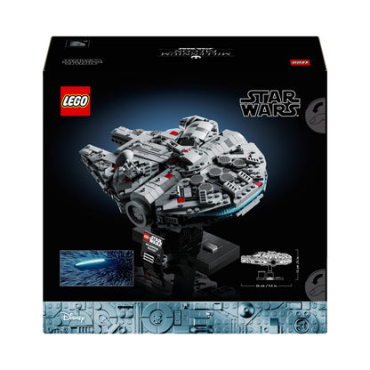LEGO Star Wars 75375 Millenium Falcon - Collectible Starship Building Set for Adults - incl. a Display Stand & Nameplate for Fun Desk Decor - Gift for A New Hope Fans