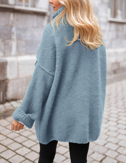 PRETTYGARDEN Oversized Sweaters for Women 2025 Chunky Turtleneck Sweater Fall Clothes Long Sleeve Tops Winter Clothing