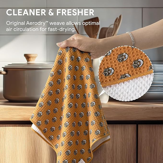 RECYCO Waffle Kitchen Towel Set of 2