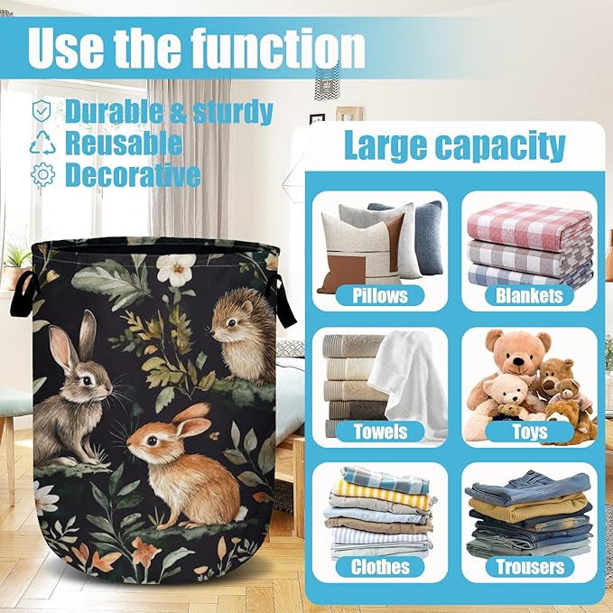Cute Animal Laundry Basket, Laundry Hamper Collapsible Oxford Cloth