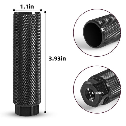 Bike Pegs, Aluminum Anti-Skid Bmx Bicycle Foot Pegs for Mountain Bike Cycling, Stunt Pegs Fit 3/8 inch Axles (Black)