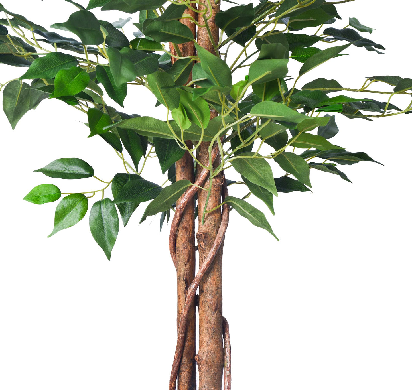 HAIHONG Artificial Ficus Tree 5FT Faux Silk Plants with Sturdy Plastic Nursery Pot,Fake Ficus Trees for Home Office Farmhouse Indoor Outdoor Decor Perfect Housewarming Gift (5FT-1Pack)