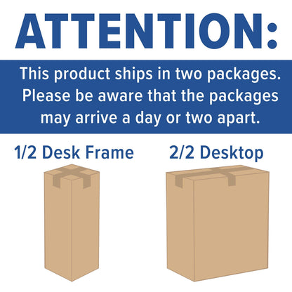 Flash Furniture Tanner Electric Height Adjustable Standing Desk - Table Top 48" Wide - 24" Deep (Mahogany)