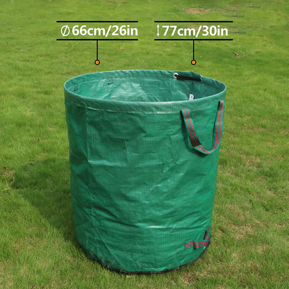 FLORA GUARD 3-Pack 272L Garden Waste Bags - Heavy Duty Garden Bags with Handles, Garden Sacks Reusable