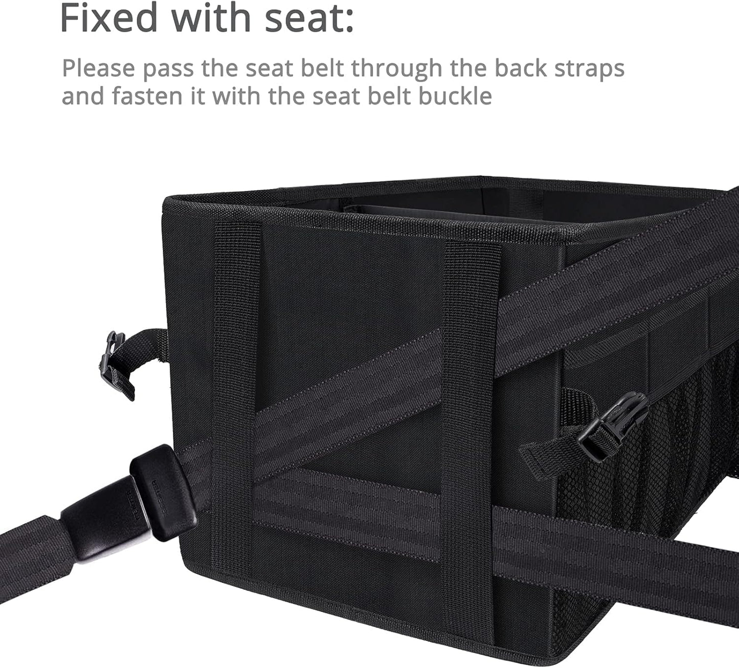 Car Organiser- Car Seat Organiser for Front Seat Back Seat Between Seats, Car Storage Organiser for Kids with Multi- Pockets, Car Organisers and Storage, Adjustable Dividers(Black)