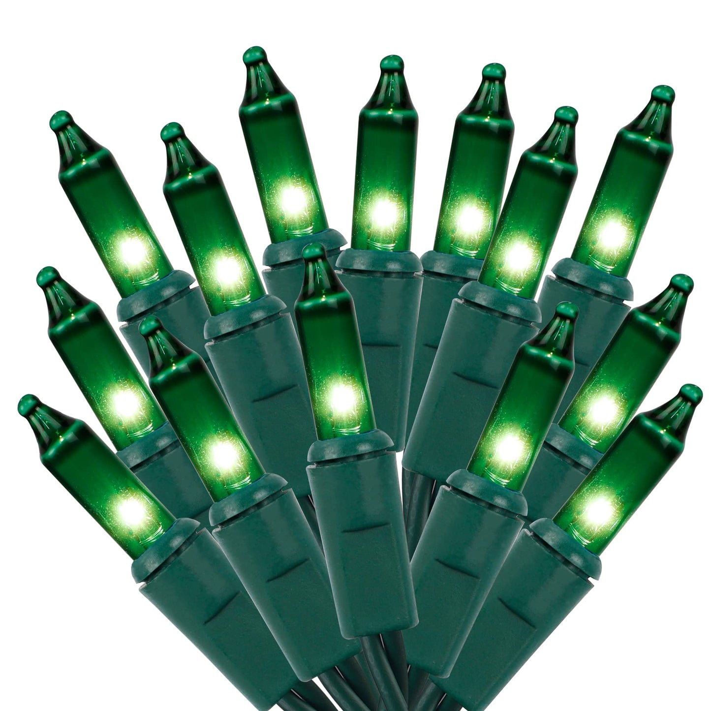 Christmas String Lights, 150 Count 33 FT Incandescent Mini Green Wire Fairy Light, 120V UL Certified Connectable St Patricks Day Tree Lights for Patio, Holiday, Party, Outdoor Indoor Decoration, Green