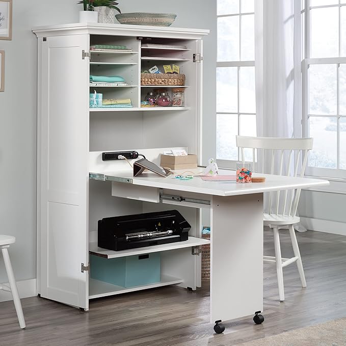 Sauder Miscellaneous Storage Craft & Sewing Armoire, L: 35.11" x W: 21.81" x H: