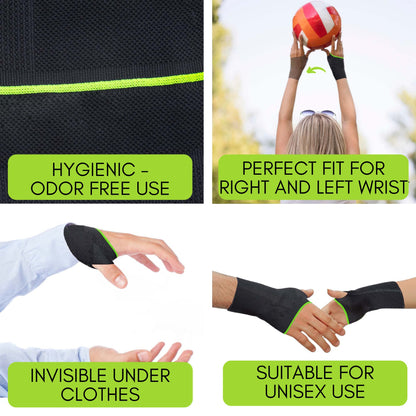 ikido Wrist Compression Sleeve, Wrist Support Brace for Fitness, Weightlifting, Workout, Gym, Carpal Tunnel Hand Sleeve for Tendonitis, Arthritis, Sprains (1, X-Large)