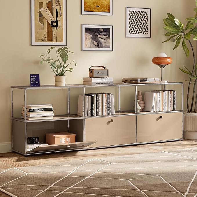Modern Storage Cabinet Sideboard Versatile Free-Standing Organizer Cabinets