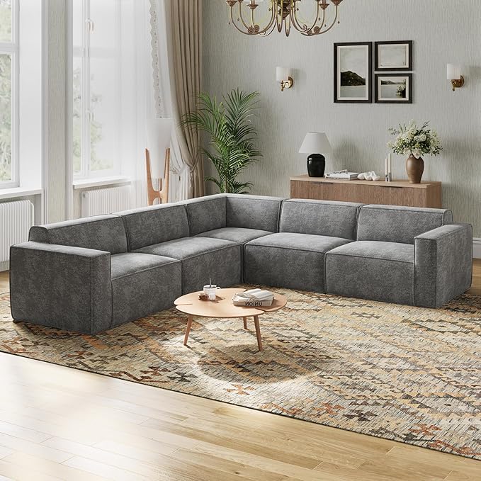 Novilla 109" Modular Sectional Sofa, No Assembly Cloud Sectional Couch