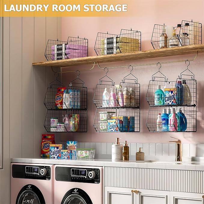 X-cosrack 7 Tier Foldable Hanging Closet Organizer and Storage, Wire Closet