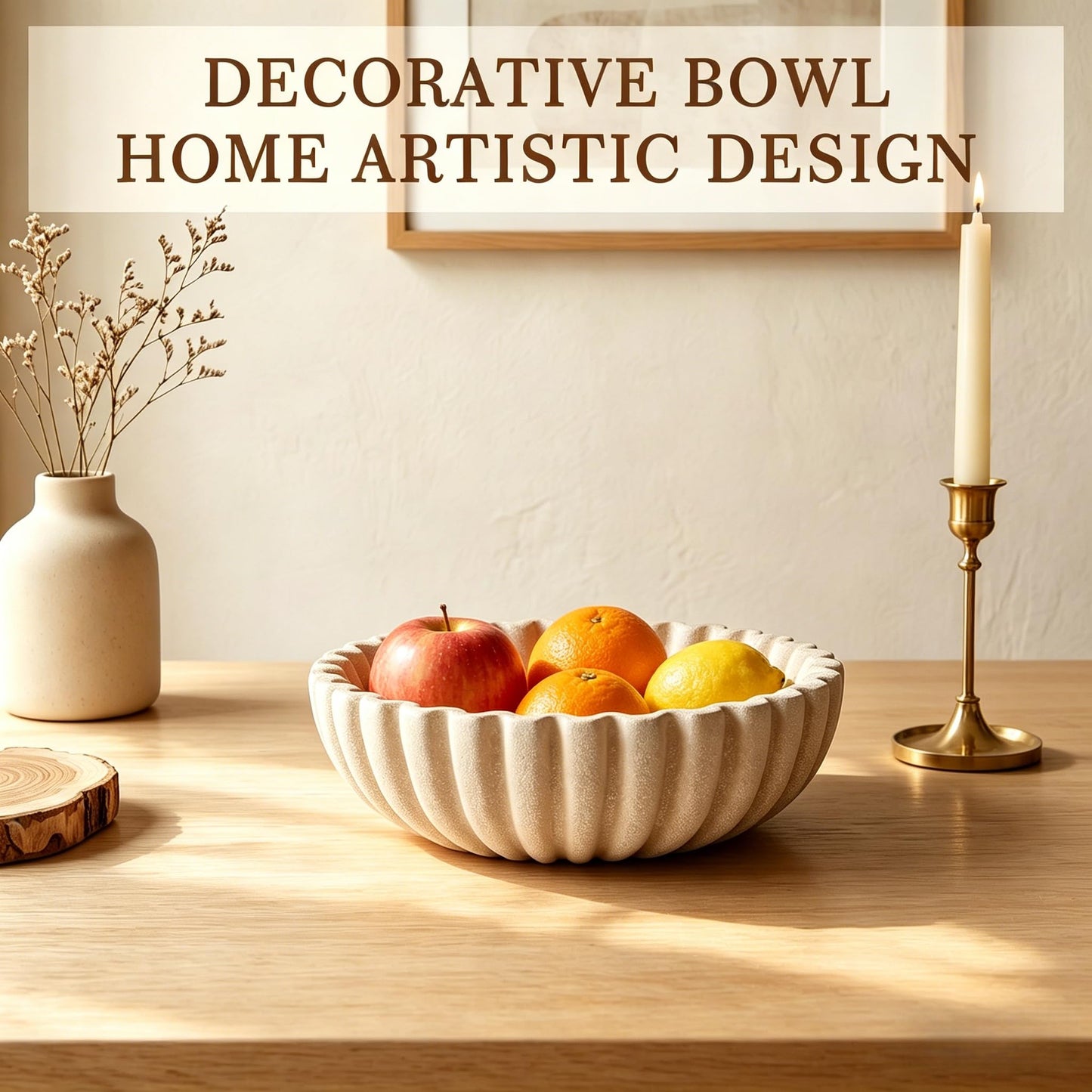 jamscape Large Decorative Bowl - Key Bowl - large Fruit Bowls for Kitchen Counter - Coffee Table Bowls - Decorative Purse Bowl to Entryway Decor,Modern Home Decor