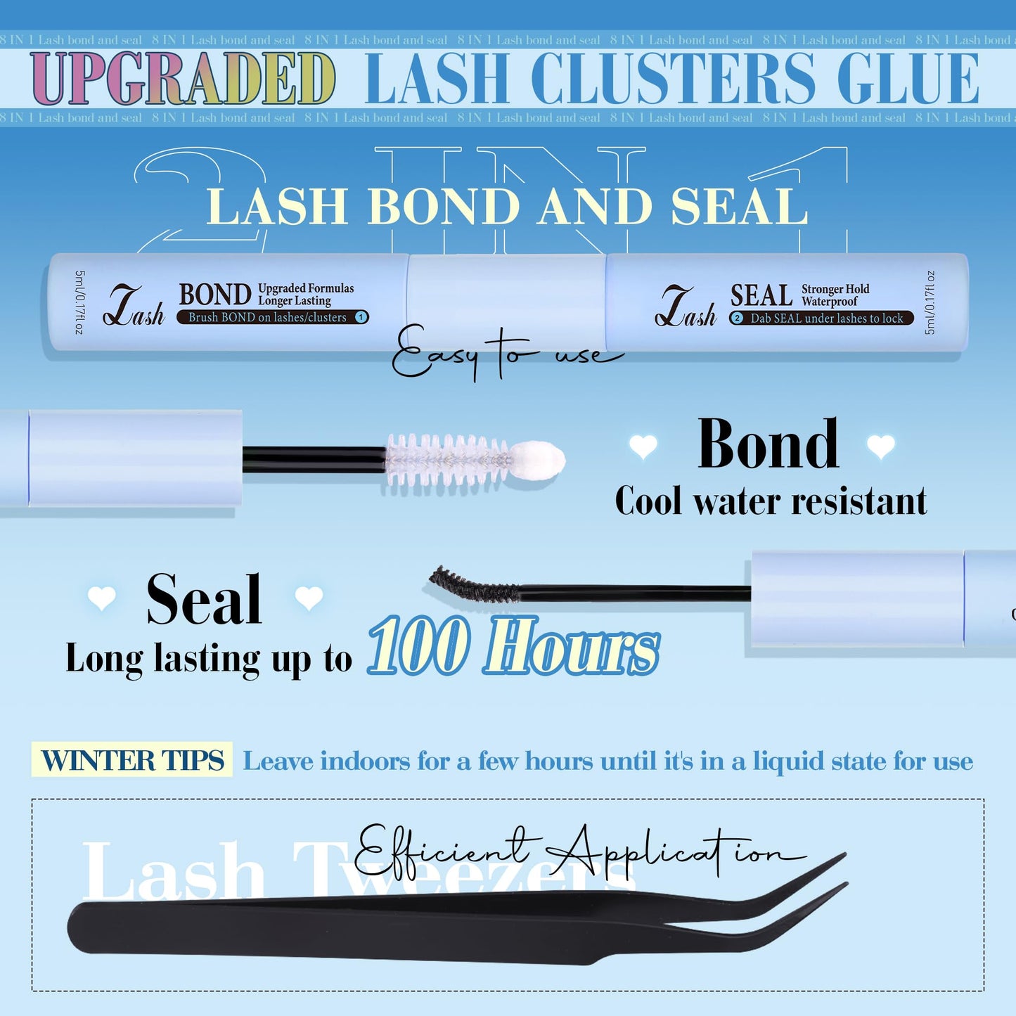 CORUSCATE Cluster Lashes Kit Long 14-20mm Eyelashes Individual Kit 80D-150D Thick Lashes Individual Cluster Russian Strip Lash D Curl DIY Lash Extension 284pcs with Lash Bond and Seal Tweezers