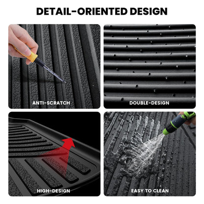 LASFIT Trunk Mat&Backrest Mat for Toyota 4Runner 2025-2026 5-Seater Gas Only(Not Fit Hybrid or 7-Seater), All Weather TPE Custom Fit Cargo Liner for 6th gen 4Runner SR5/TRD/Limited Cargo Mat