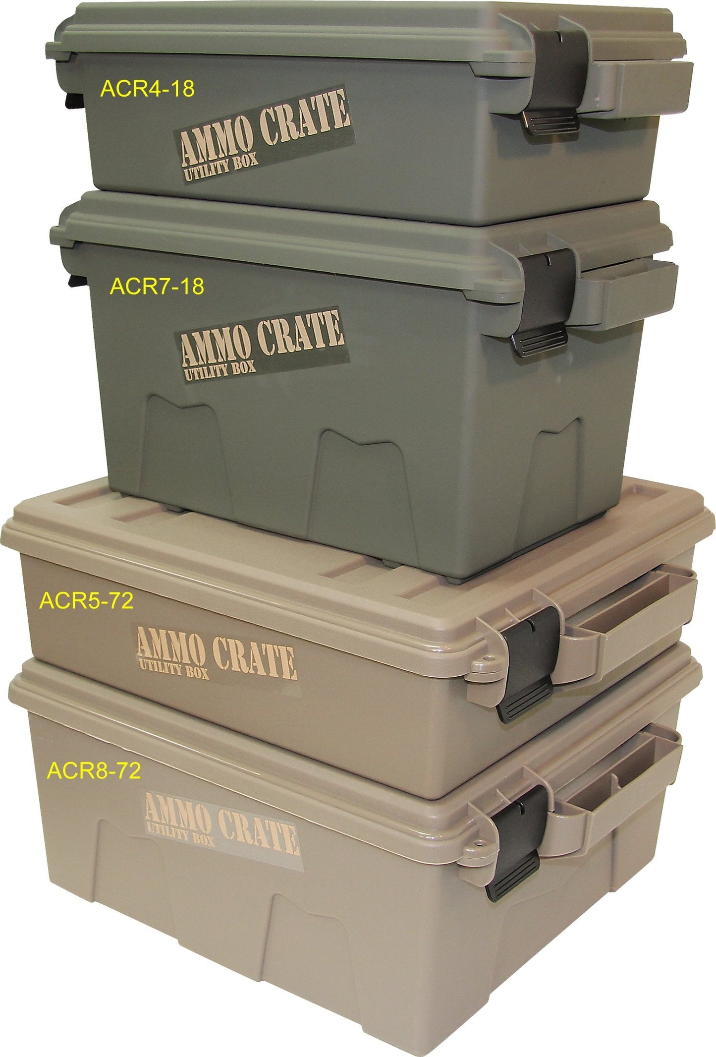 MTM ACR7-18 Ammo Crate Utility Box, Ammo, survival or hunting gear storage, O-Ring seal for water resistant dry storage, Double padlock tabbed for security, Carries 65lbs of gear, Army Green