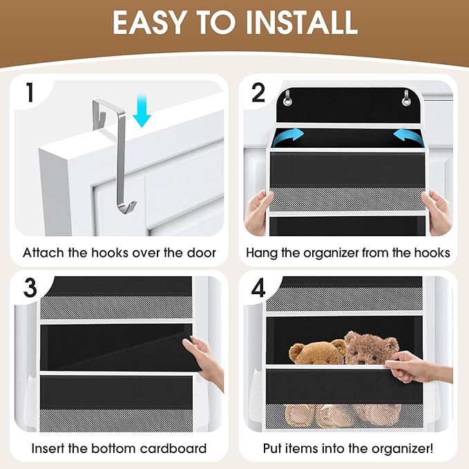 1 Pack Over The Door Organizer, Hanging Storage Organizer
