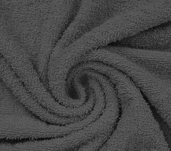 Basic Medium Bath Towels 24x48 Inches – Pack of 6 – Grey Color – Soft and