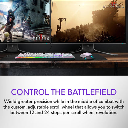 Alienware Wired/Wireless Gaming Mouse AW610M - 16000 DPI Optical Sensor, 350 Hour Rechargeable Battery, 7 Buttons, 3-ZONE 16.8m AlienFX RGB Lighting, Ergonomic - Dark Side of the Moon